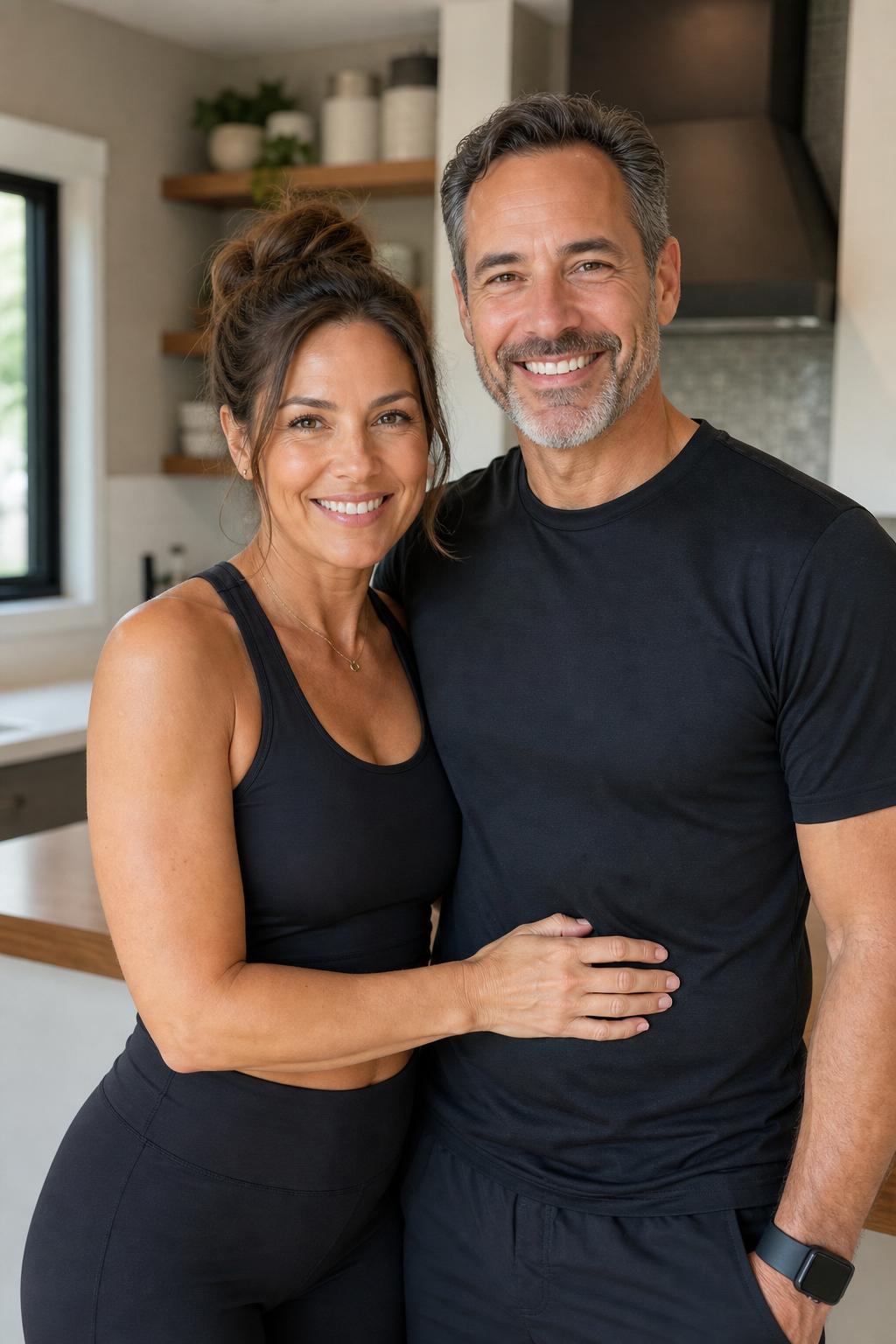 A couple embracing healthier living together